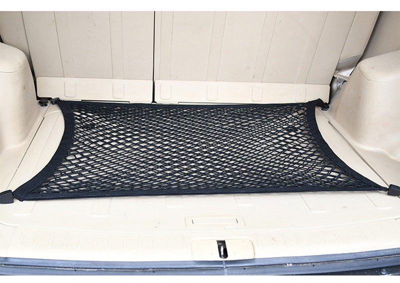 Heavy duty double layer car boot luggage net