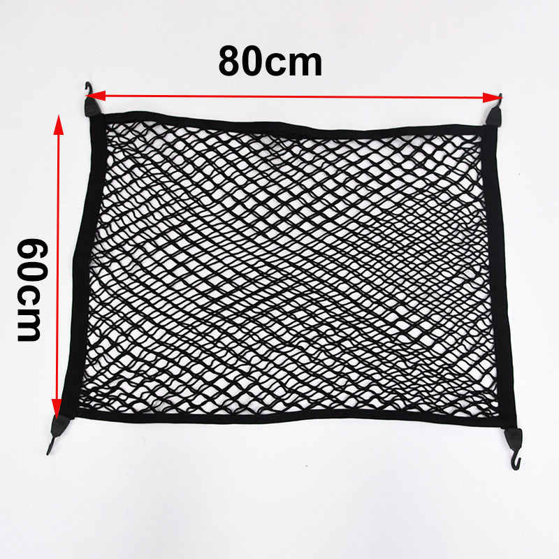 Heavy duty double layer car boot luggage net
