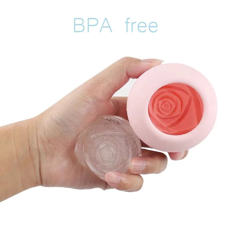 Rose shape ice cube mould for Chilled Drinks, Whiskey & Cocktails