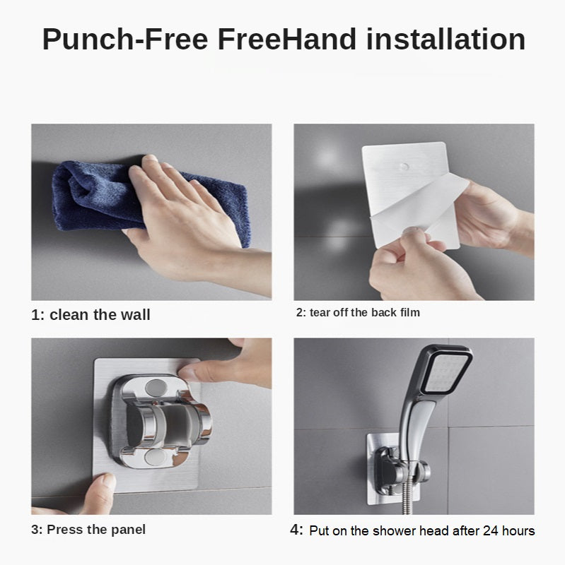 Drill-free Shower Head Holder Self-Adhesive Showerhead Bracket