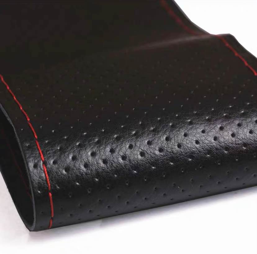 Universal Genuine Leather DIY steering wheel cover 37/38cm with needle