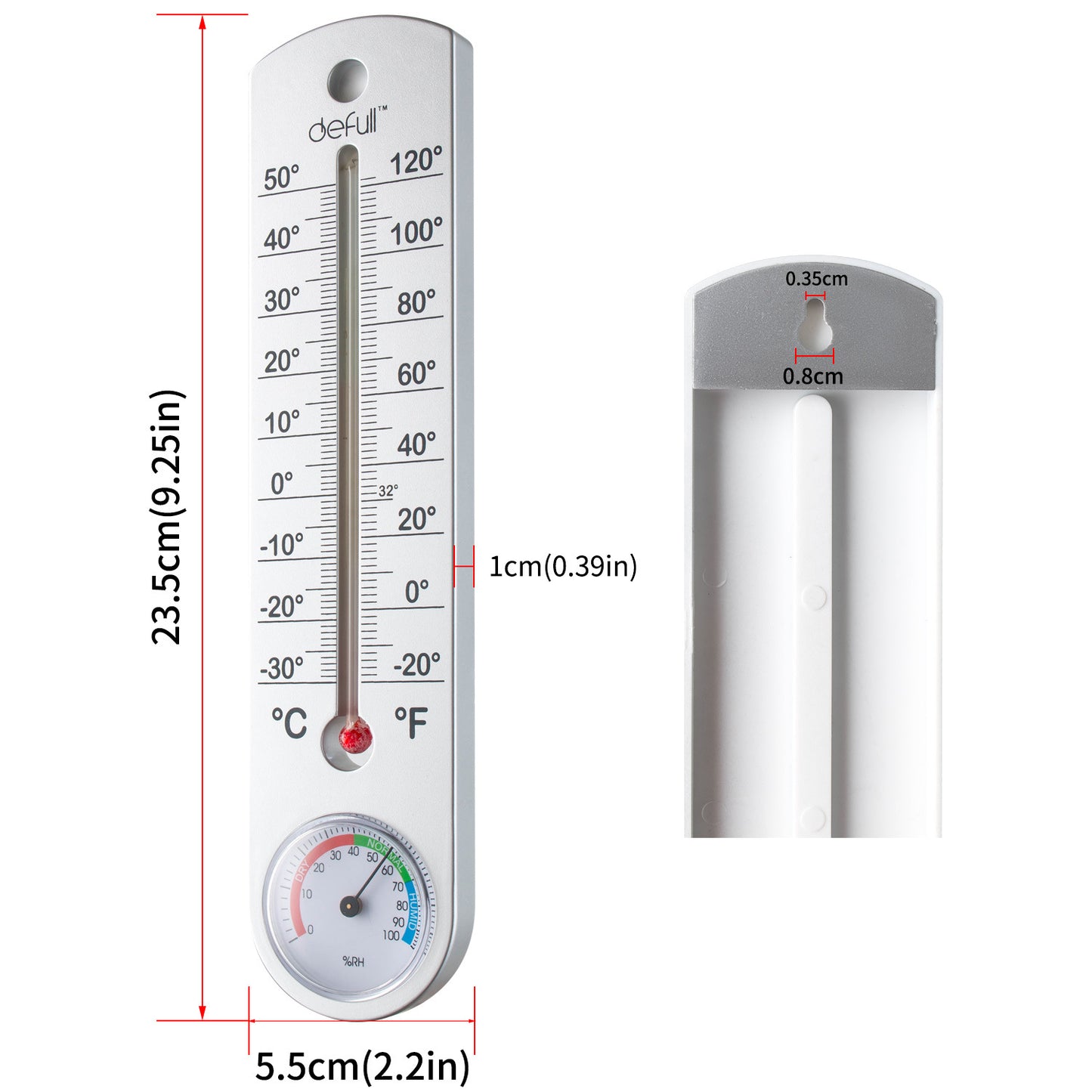 Wall Mounted Vintage Thermometer Hygrometer Humidity meter