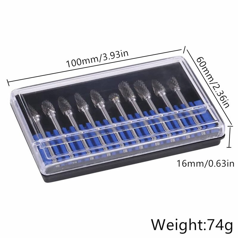 10pcs Carbide Burr Set