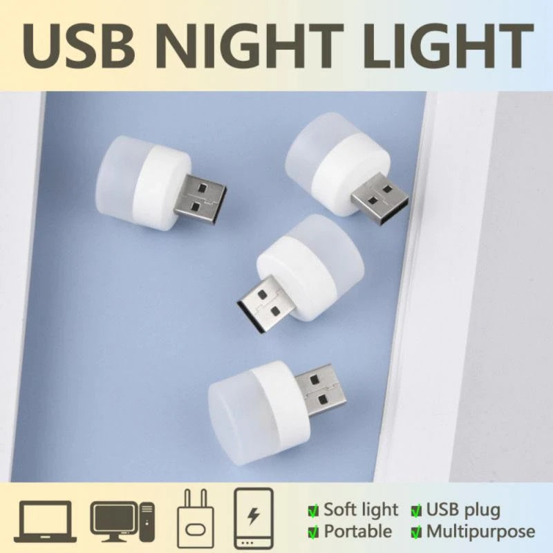 1W USB night light Super power saving - Warm White