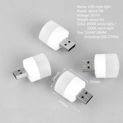 1W USB night light Super power saving - Warm White