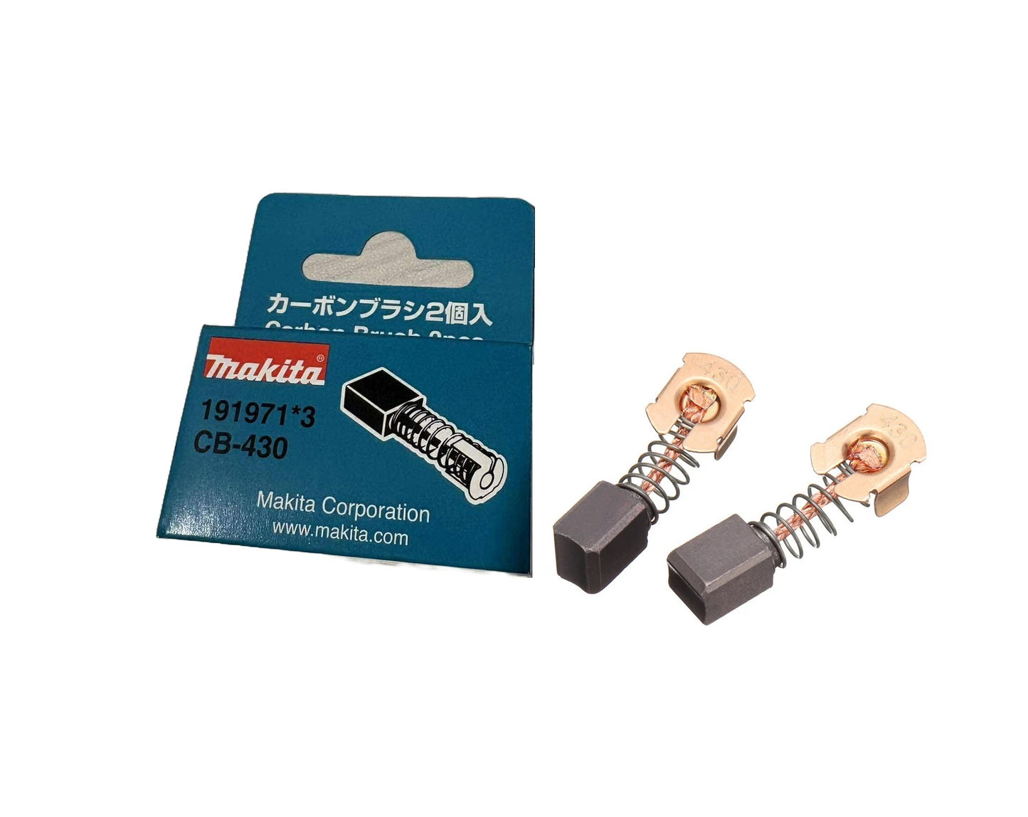 Genuine Makita Carbon Brushes CB430 7x7x10mm 2pcs