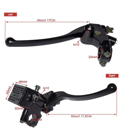 7/8" 22mm Universal Motorcycle Brake Clutch Master Cylinder Reservoir levers For Honda TRX 250 300 350 450 FourTrax Rancher 500