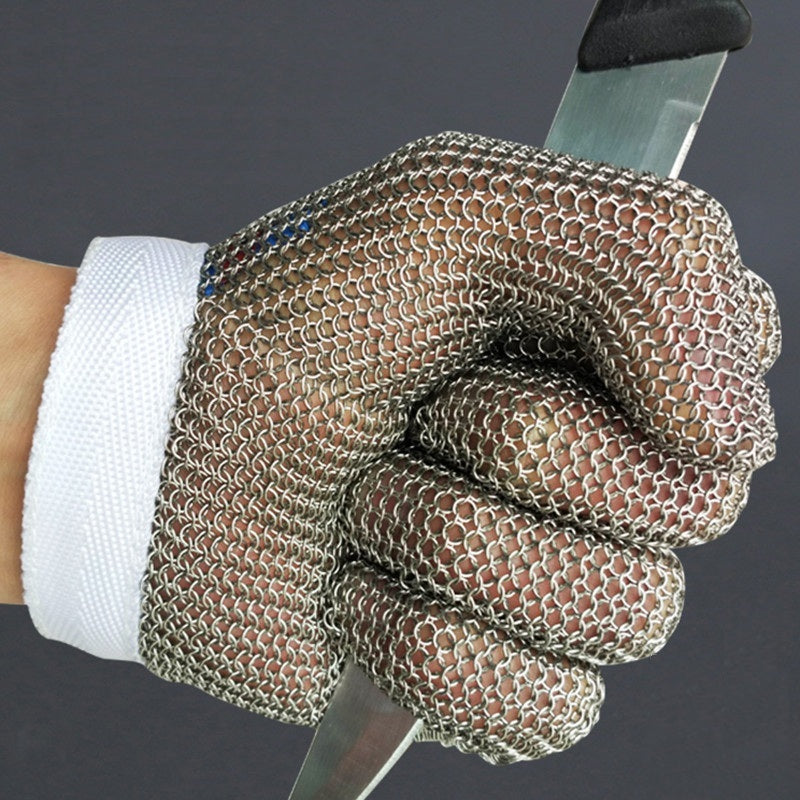 304 Stainless Steel Chainmail Cut Resistant Glove – XL  Butcher Safety Glove