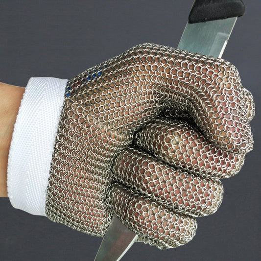 304 Stainless Steel Chainmail Cut Resistant Glove – XL  Butcher Safety Glove