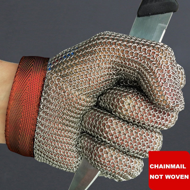 304 Stainless Steel Chainmail Cut Resistant Glove – XL  Butcher Safety Glove