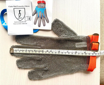 304 Stainless Steel Chainmail Cut Resistant Glove – XL  Butcher Safety Glove