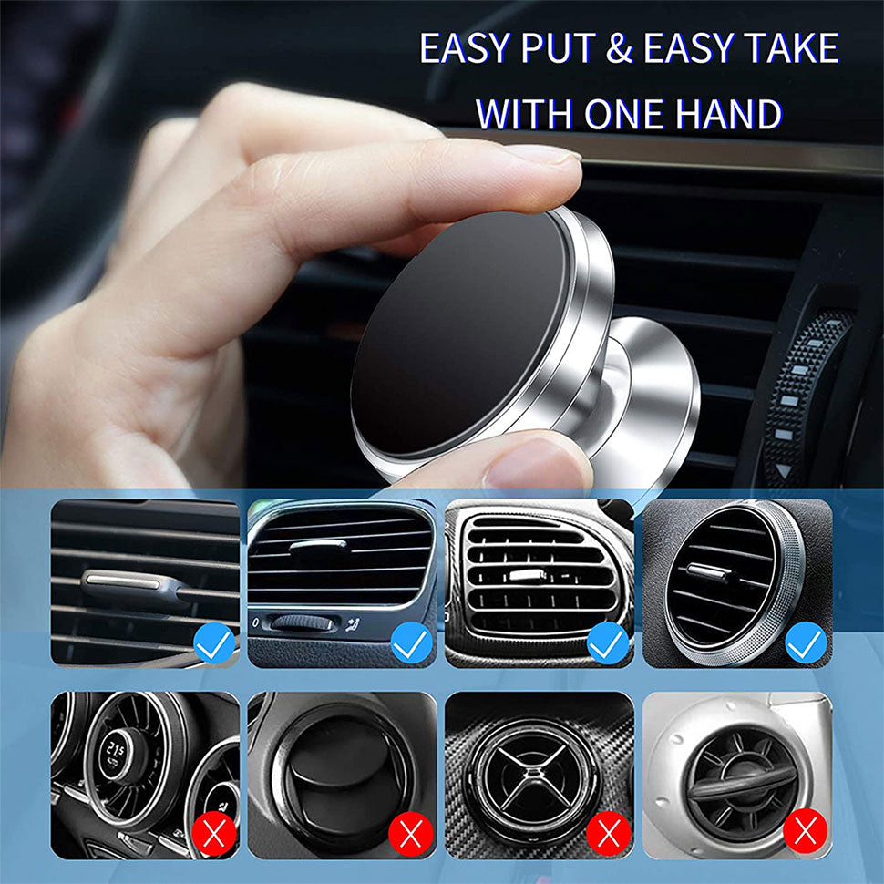 360 Degree Rotatable Magnetic Car Phone Holder