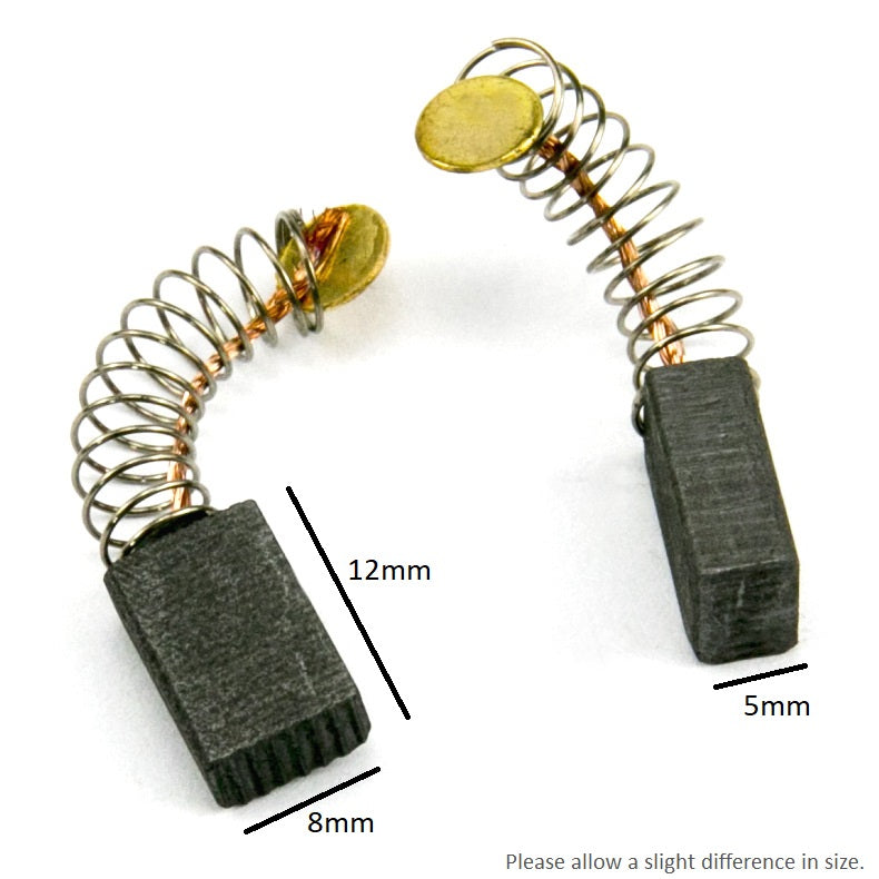 Set of two carbon brushes for electric motor 5x8x12mm