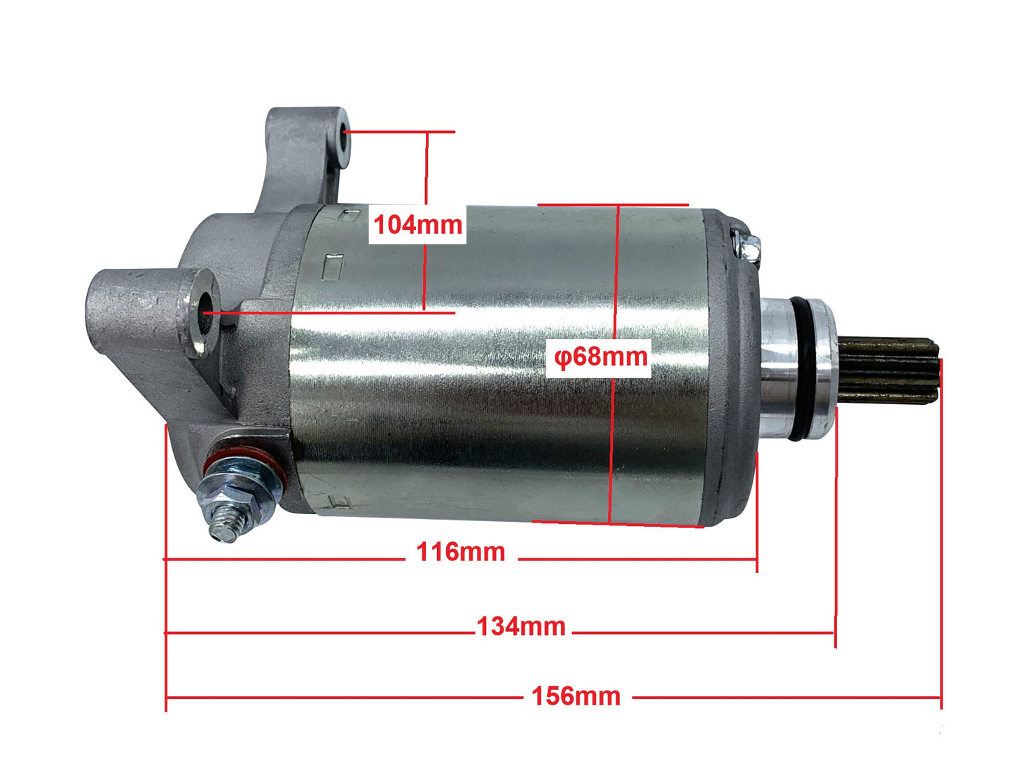 9 Teeth Starter Motor for Yamaha YFM350 Big Bear 350 Warrior 350 Raptor 350 Kodiak 400