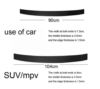 Universal Car boot Sill Plate Protector Rear Bumper Guard Rubber Mouldings Pad 90cm or 104cm