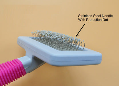 Pet Needle Comb With Non-slip Handle Dog Hair Brushes