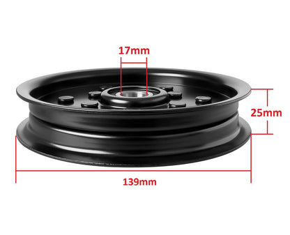 Flat Idler Pulley AM106627 AM121602 AUC16698 for John Deere 48" Deck X320 GT235 Z445