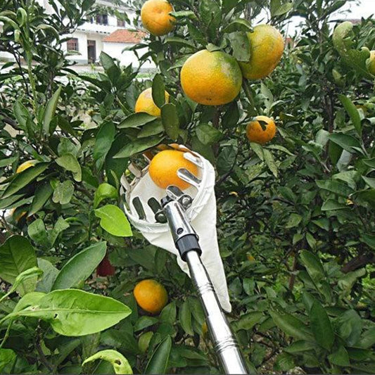 Orchard Gardening Fruit Picker Fruit Gather Catcher Tool with Collection Pouch