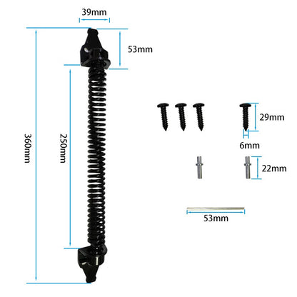 360mm Heavy Duty Gate/Door Closer Spring kit - Black