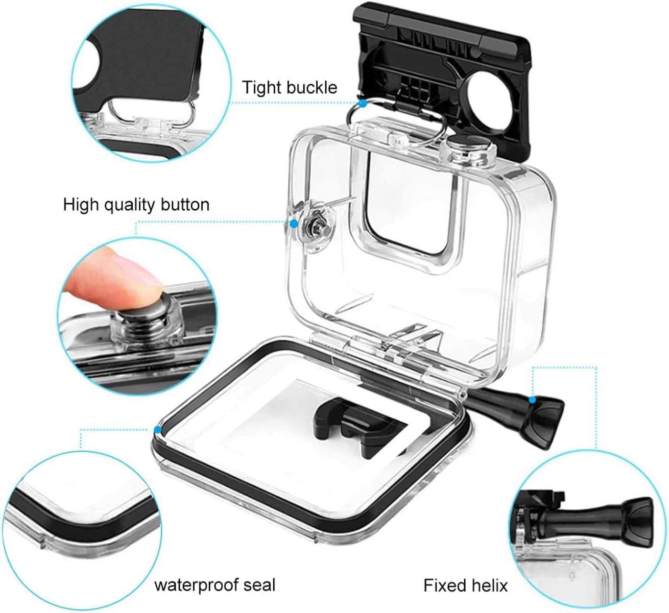 GoPro 45m waterproof protective housing case for Hero 9/10/11/12/13 Black Action Camera