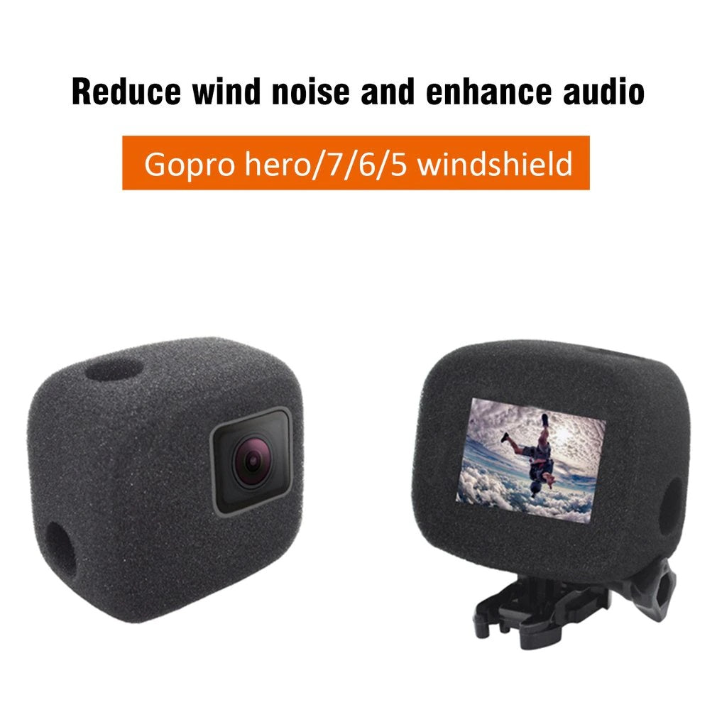 Windproof Foam Noise Reduction Sponge For Gopro Hero 5/6/7