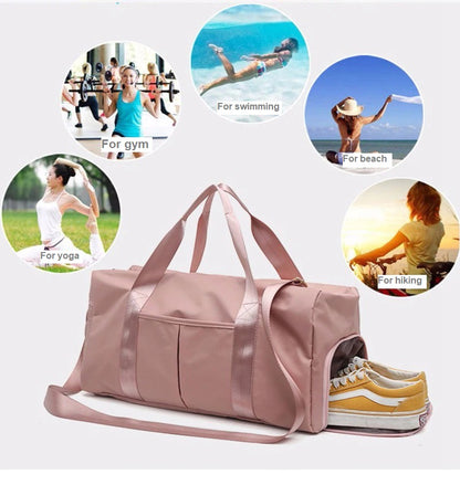 Gym bag swimming bag - Black/Pink