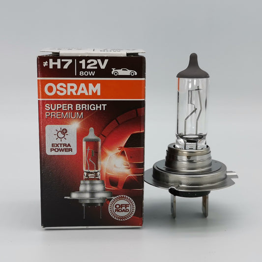 1 pc Germany made Osram Super Bright Premium Globe headlight bulbs - H7, 12V, 80W, 62261SBP