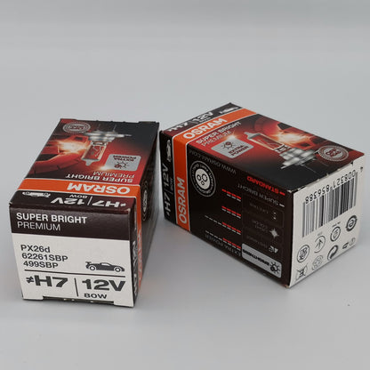 1 pc Germany made Osram Super Bright Premium Globe headlight bulbs - H7, 12V, 80W, 62261SBP