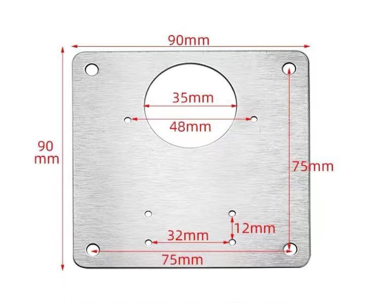 Cabinet Door Hinge Repair Plate with screws