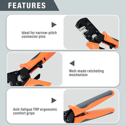 IWS-3220M 0.03-0.52mm² 32-20AWG Micro Connector Ratecheting Crimper Plier