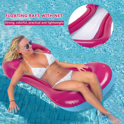 Inflatable Floating Pool Float Lounge Chair Bed