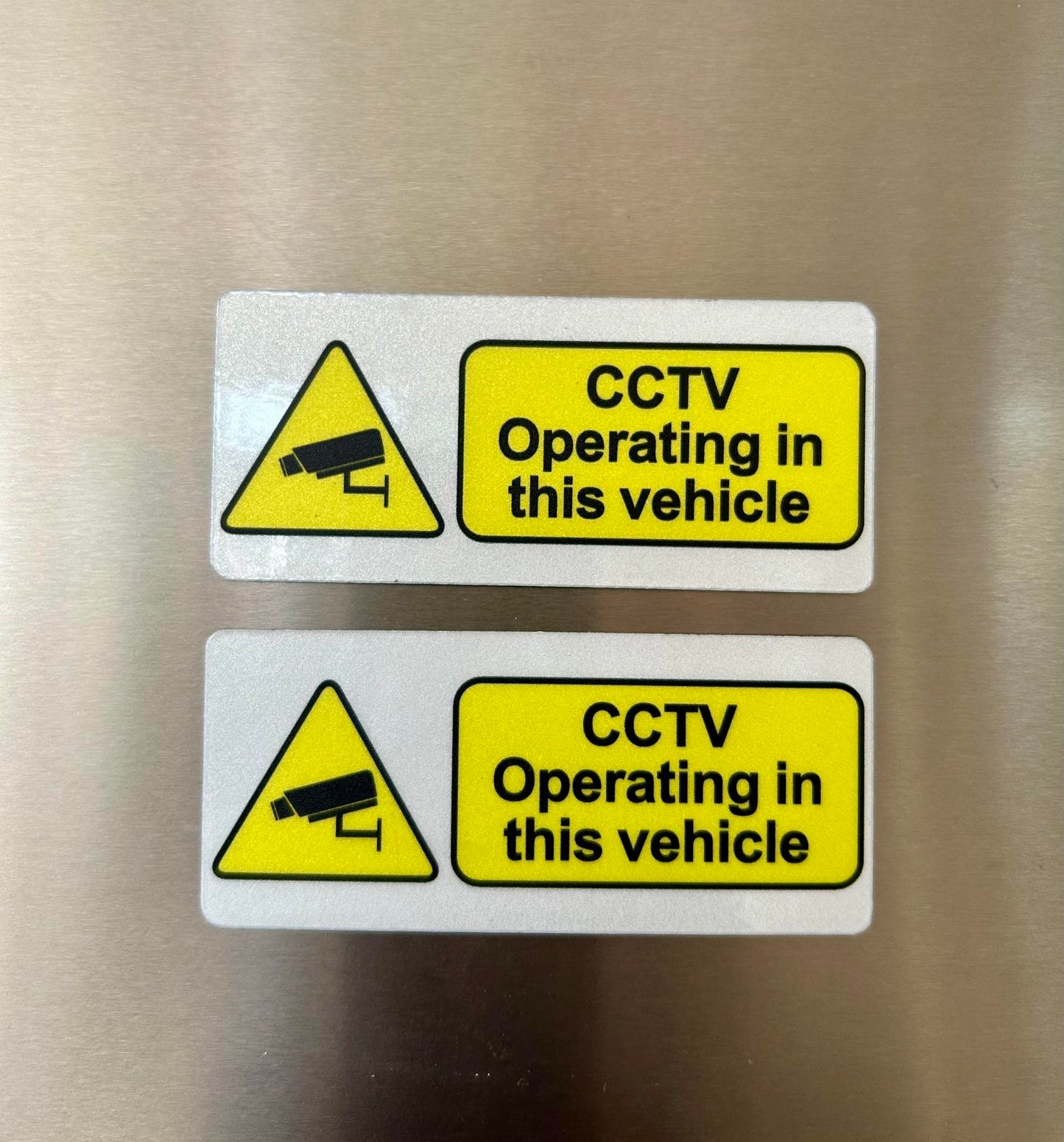1 pair UV proof CCTV/Camera Warning Sign Magnetic Sticker for Uber/Taxi