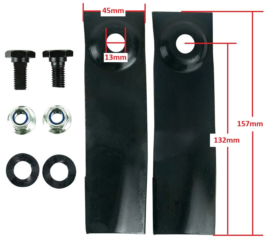 Replacement For Masport 21" Blades & Bolts Set (2 Pack)