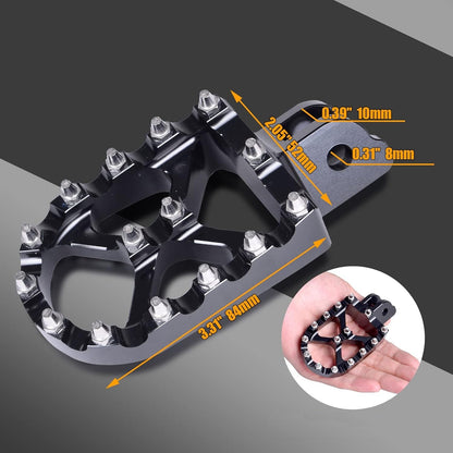 100% Brand New Motorcycle Footpegs - Black/Silver