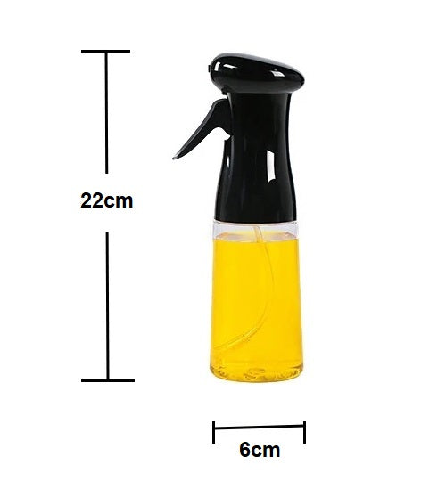 200ml Glass Bottle Oil Sprayer BBQ Oil Sprayer Oil Dispenser - Black