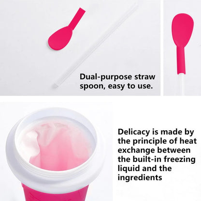 Quick-Frozen Slushy Maker Cup Squeeze Smoothie Shake Cups