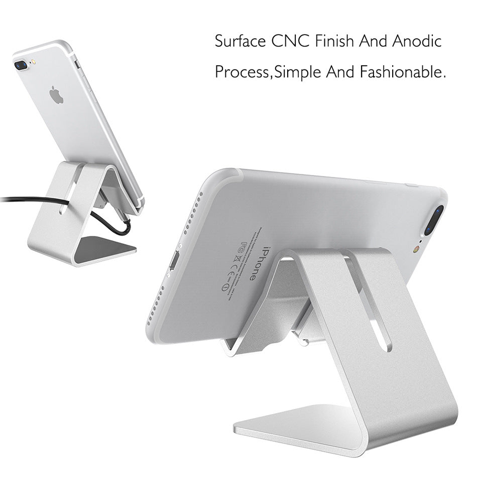 Aluminum Metal Smartphone Desk Stand - Silver