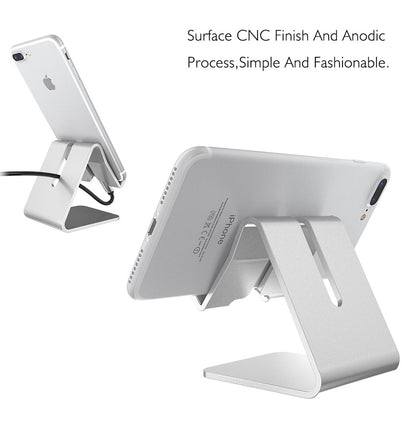 Aluminum Metal Smartphone Desk Stand - Silver