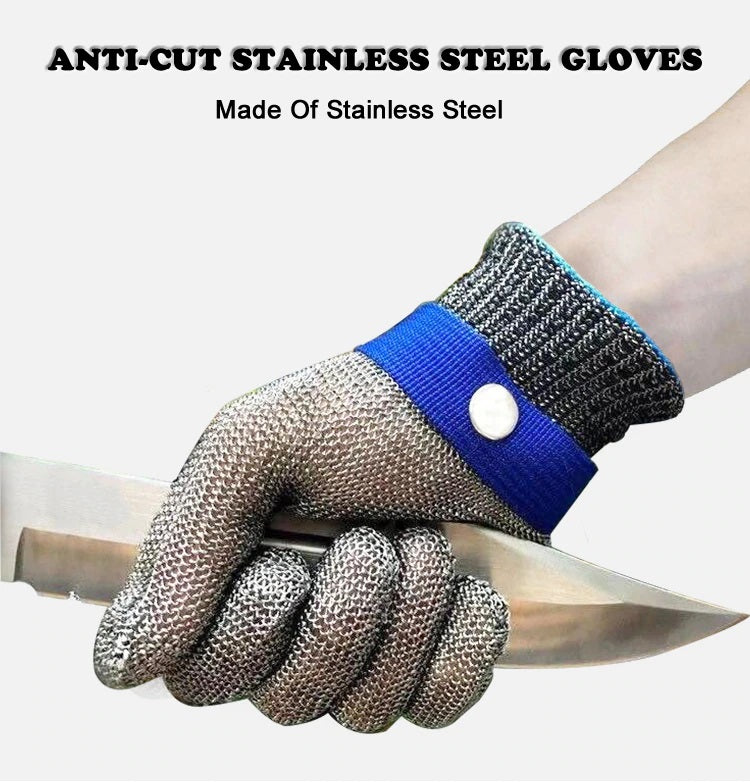 1 Pcs Anti - Cut Resistant Stainless Steel Glove - Blue