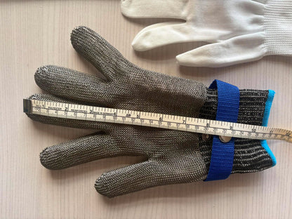 1 Pcs Anti - Cut Resistant Stainless Steel Glove - Blue
