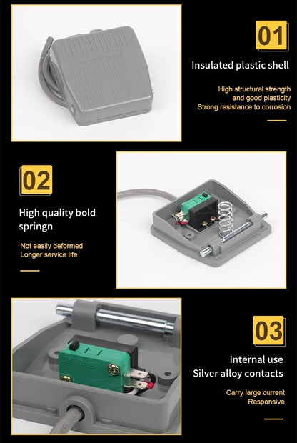 TFS-201 FootSwitch Pedal Switch Treddle switch Alarm Emergency Panic Switch