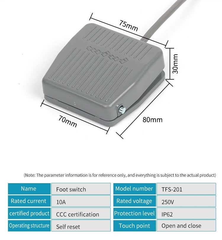 TFS-201 FootSwitch Pedal Switch Treddle switch Alarm Emergency Panic Switch