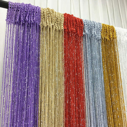 String Curtain Tassel Decoration Door Curtain Fly Screen Room Window Divider  -  1M x 2M