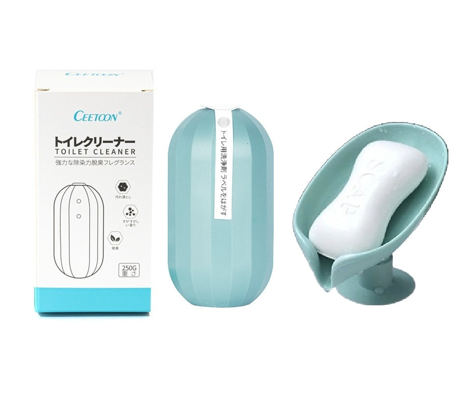 Long-lasting Toilet Cleaning Gel Toilet Cleaner Toilet Blue + Soap Holder