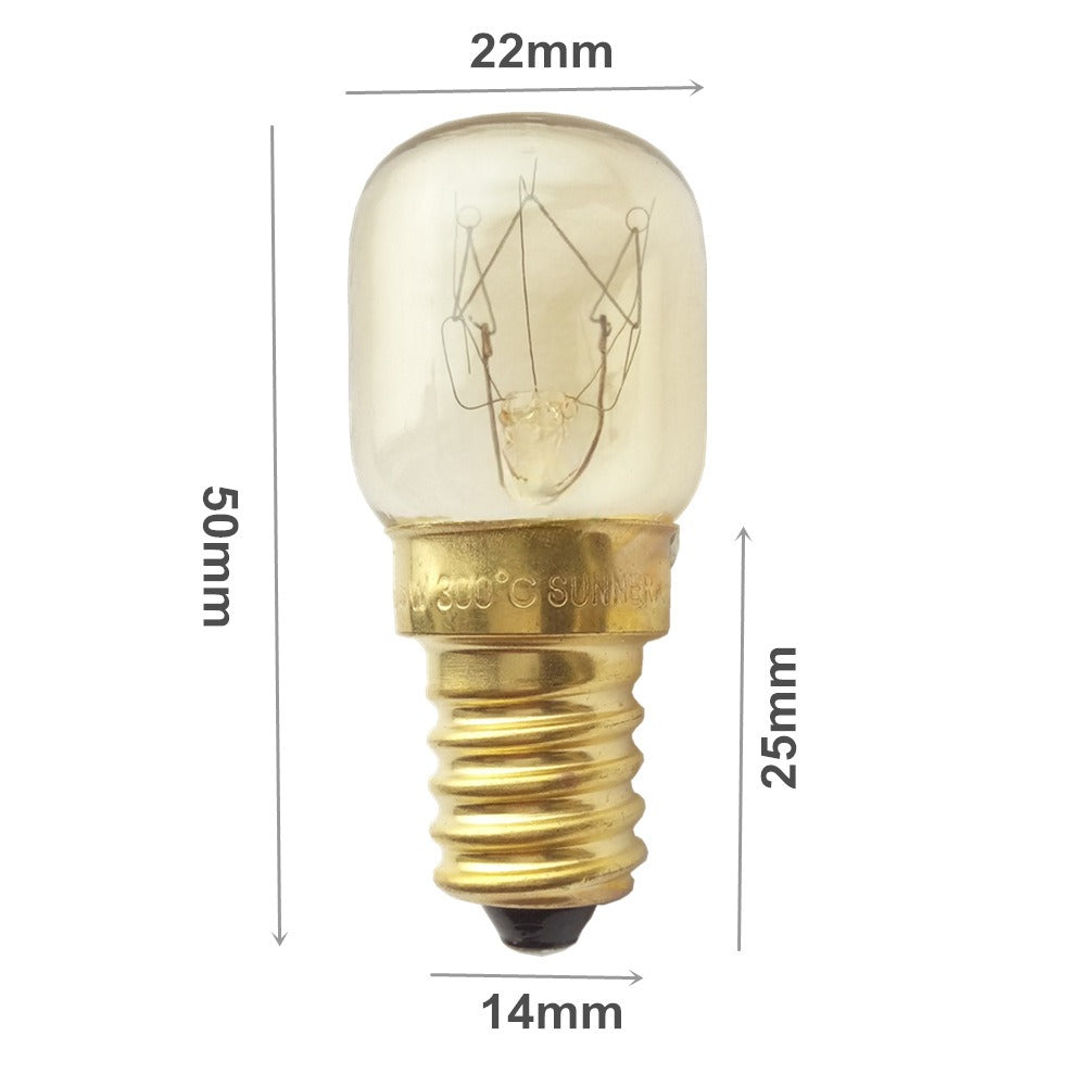 25W Universal Oven light lamp bulb  E14 300C