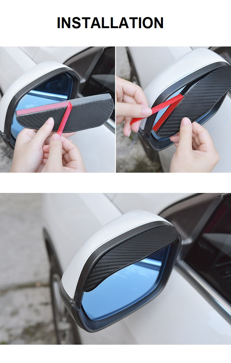1 pair of Universal car mirror visors weather shields
