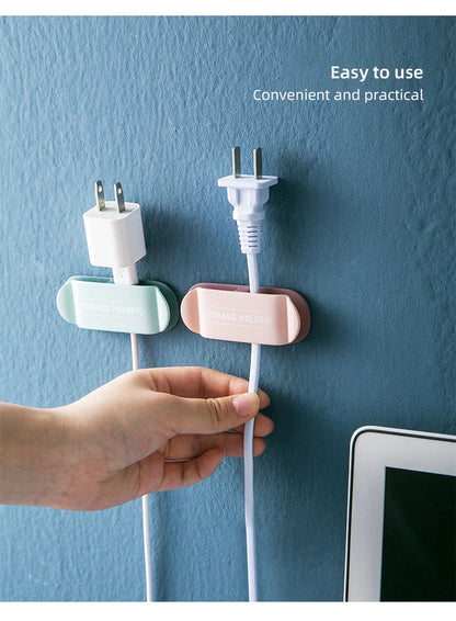 4pcs Wall Mount Cable Power Plug Organizer