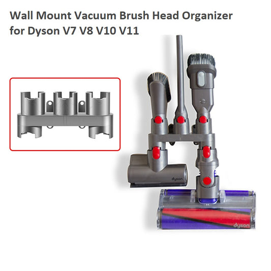 Wall Mount Vacuum Brush Head Organizer Rack Holder for Dyson V7 V8 V10 V11