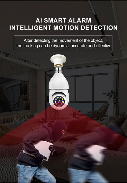 WiFi Bulb Camera with full HD 1080P 360-degree panoramic camera