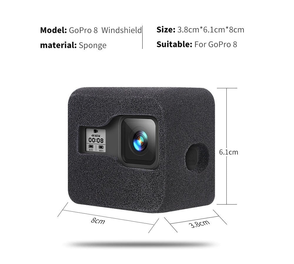 Windscreen Foam Noise Reduction Sponge For Gopro Hero 8